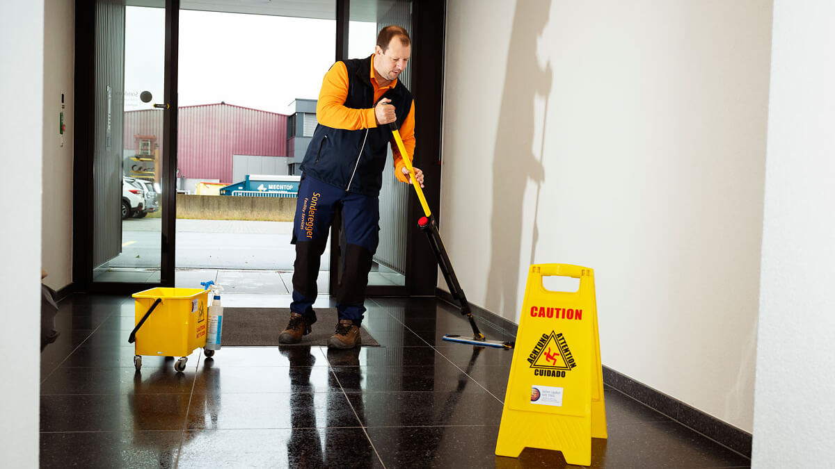 Geb&auml;udeunterhalt Reinigung Eingangsbereich