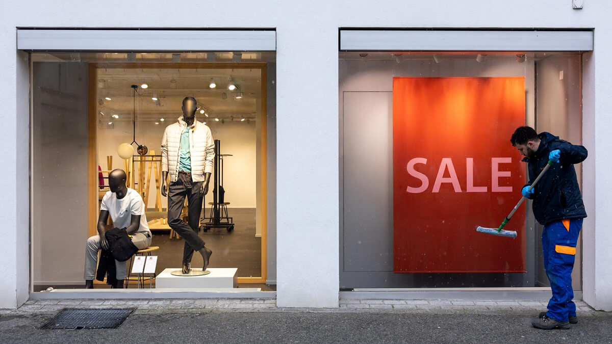 Schaufensterreinigung Ladengesch&auml;ft